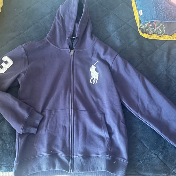 폴로 빅포니 남색 후드집업