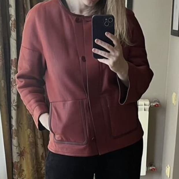 로로 피아나 재킷(시어링-램스킨)46 사이즈-해외발송