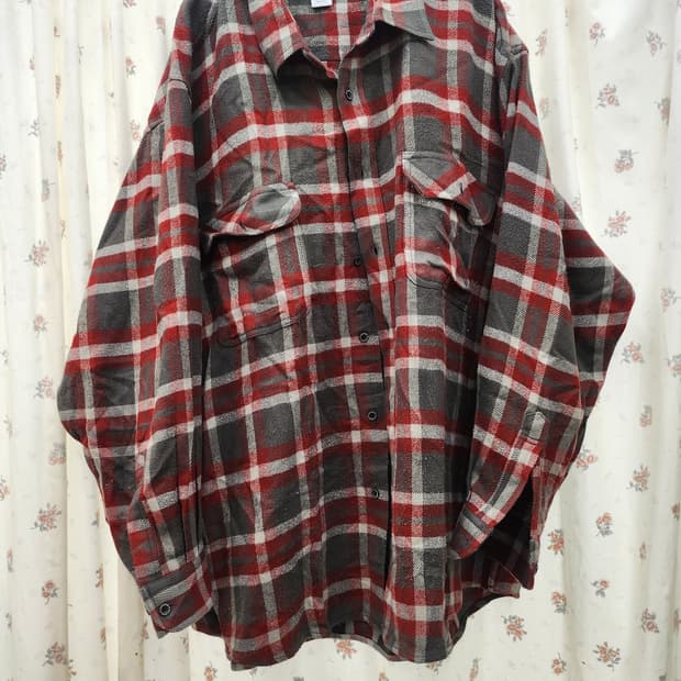 (지구샵) 컨버스 체크 오버셔츠