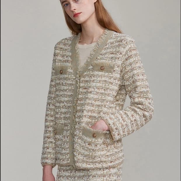 오떼뜨 트위드가디건