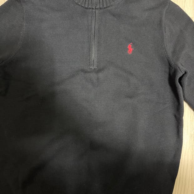 폴로 쿼터집업 니트 S