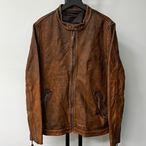 어반 바론 카우 레더 바이커 자켓