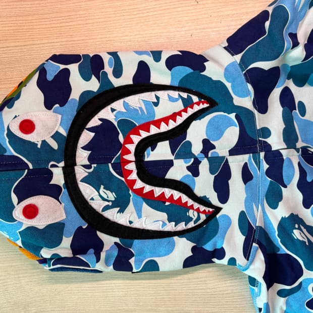 베이프ABC블루 샤크후드집업