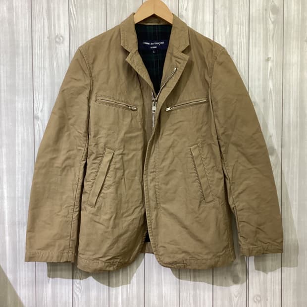 꼼데가르송 옴므 코튼 프론트 지퍼 자켓