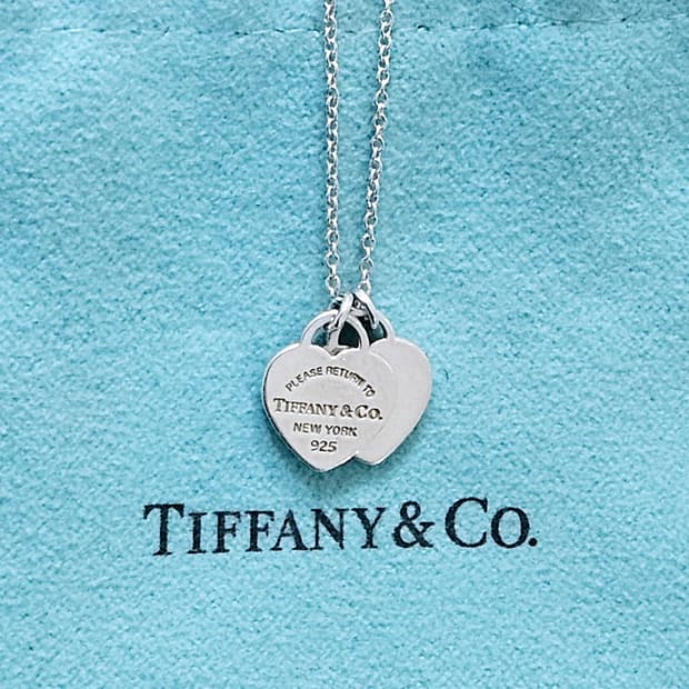 티파니앤코 리턴투 더블하트 미니 실버 목걸이 [정품]