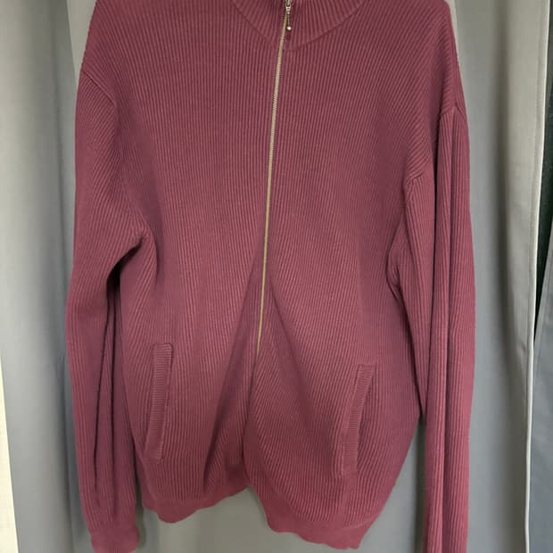 디스이즈네버댓 풀집업 가디건 버건디 L