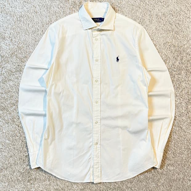 폴로 랄프로렌 신형 네이비포니 솔리드 셔츠 화이트 8호