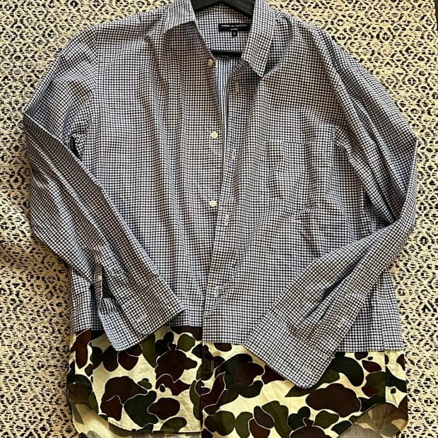 꼼데가르송 옴므 카모플라쥬 셔츠 