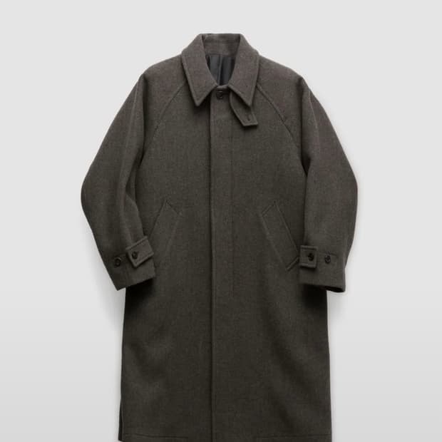 24fw 쿠어 캐시미어 블랜드 발마칸 코트 신더그레이 L