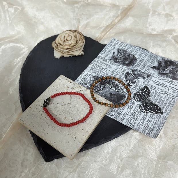 빈티지 우드밴딩 팔찌 세트