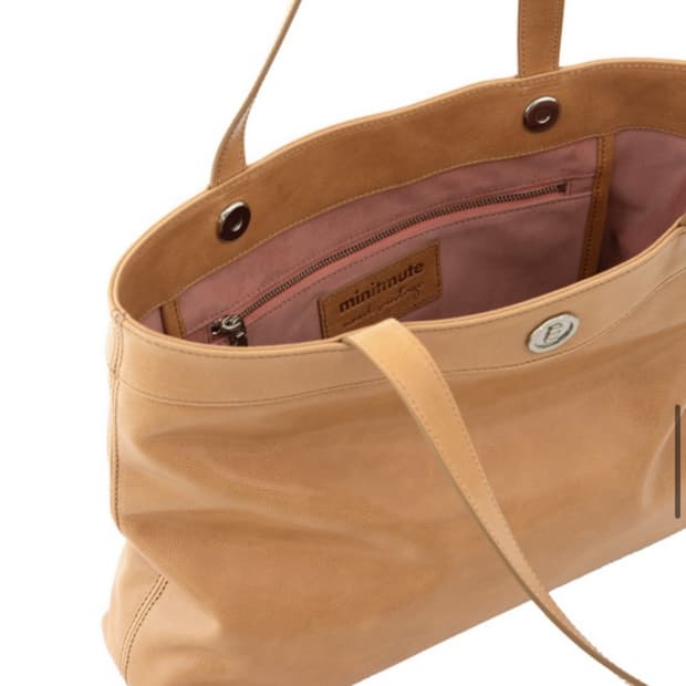 미닛뮤트 토트백 캐비어 카멜