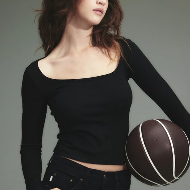 G CLASSIC RIB SQUARE LONG SLEEVE