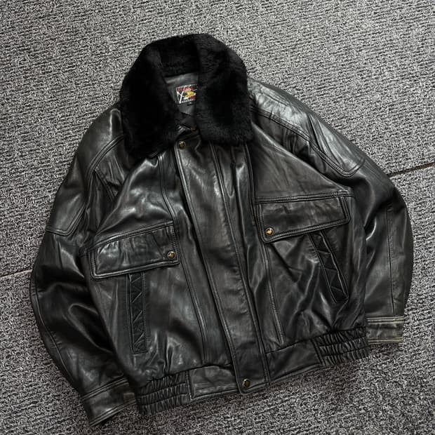 아카이브 빈티지 램스킨 A-2 레더 무스탕 자켓 2104