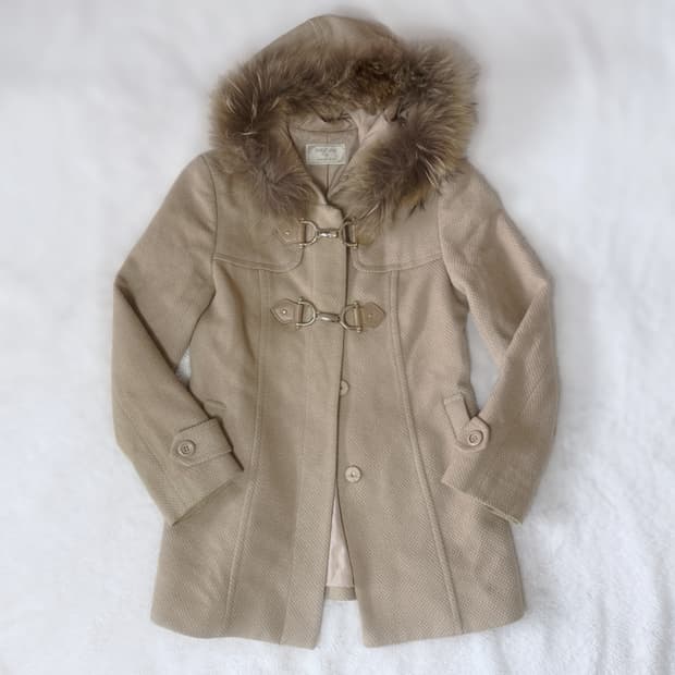 Anysis by Kumikyoku sis 라떼갸루 로걀 버클 퍼코트