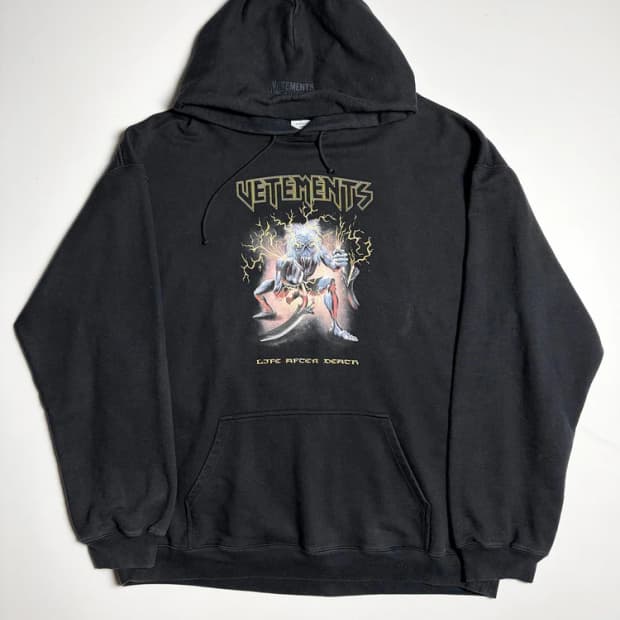 베트멍 21SS 일렉트릭 로고 헤비메탈 후드티 R1295