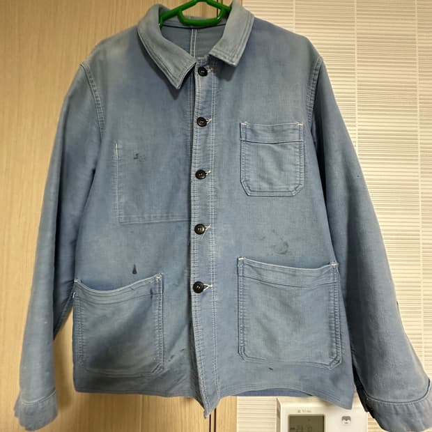 60s 프렌치 워크 자켓 몰스킨