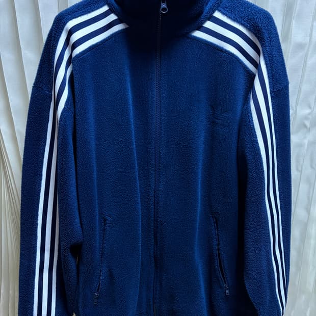 아디다스 네이비 삼선 벨루어 후리스 플리스 BB TT S