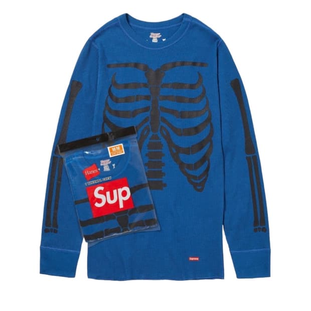 슈프림 헤인즈 본즈 s 블루
