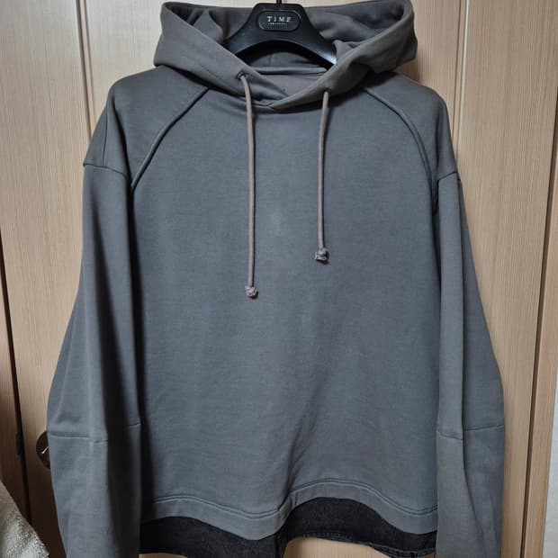 준지 흑청 레이어드 후드 M