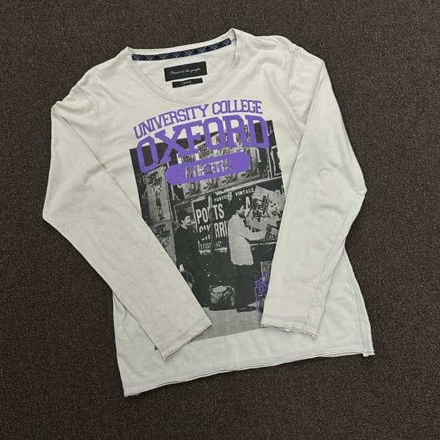 L)파워투더피플 빈티지 여성 빅프린팅 롱슬리브