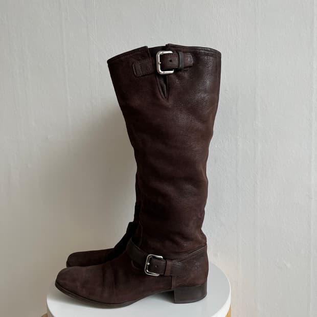 Prada 버클 라이딩 부츠