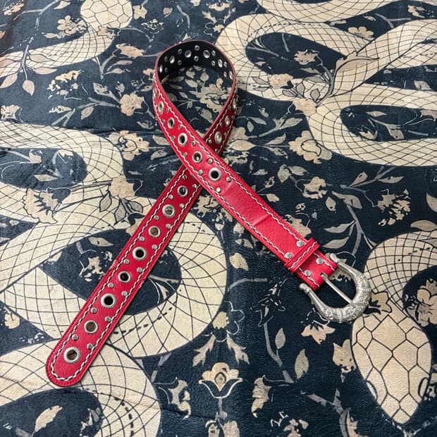 red western studded belt