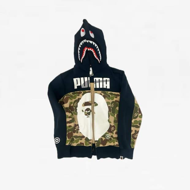 푸마 X 베이프 카모 샤크 후드집업 S