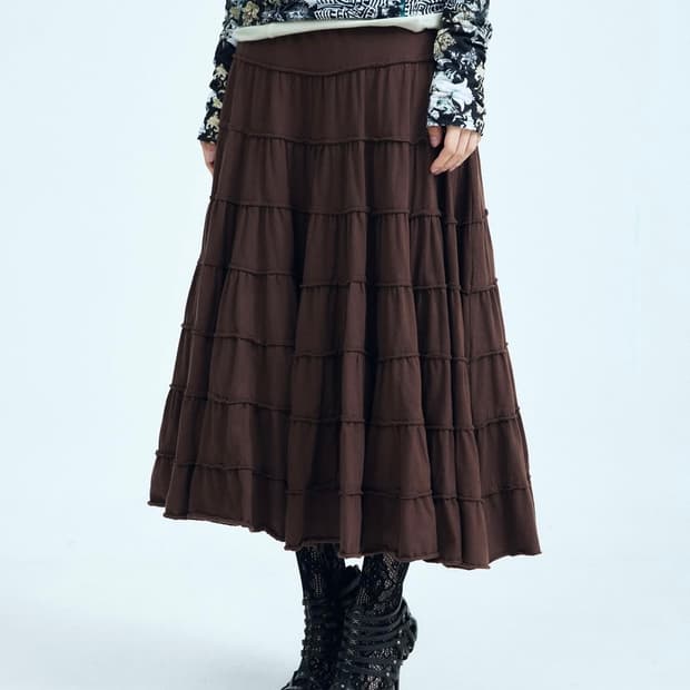 콜로신스 CATERPIL SKIRT BROWN