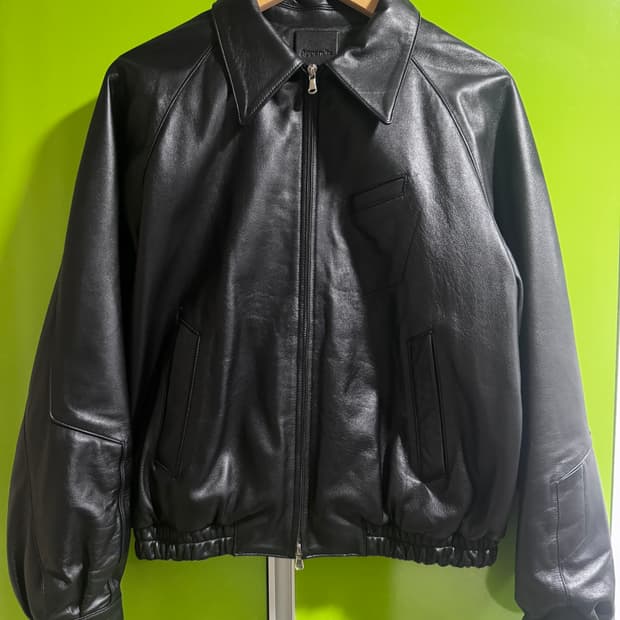 [46] 머듈 a4 레더 블루종