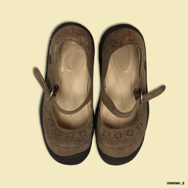 KEEN MARY JANE FLOWER BROWN