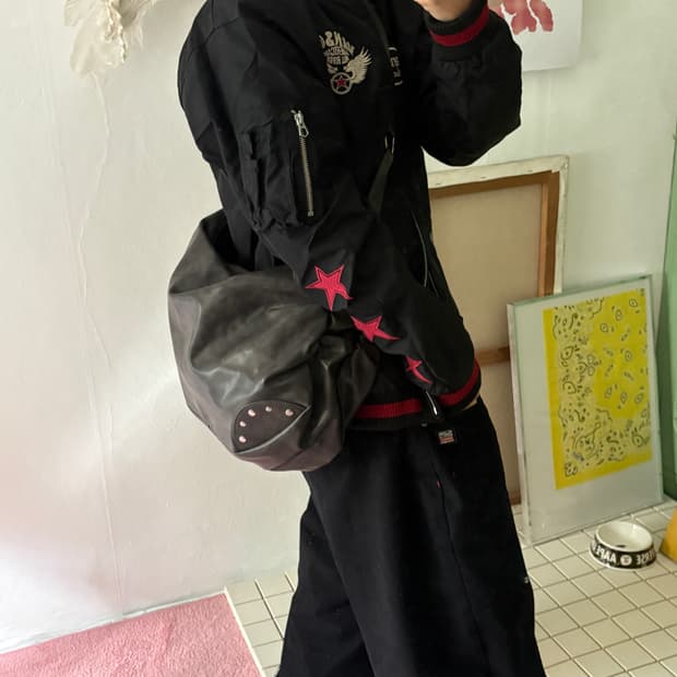 스터드 그레이 가방