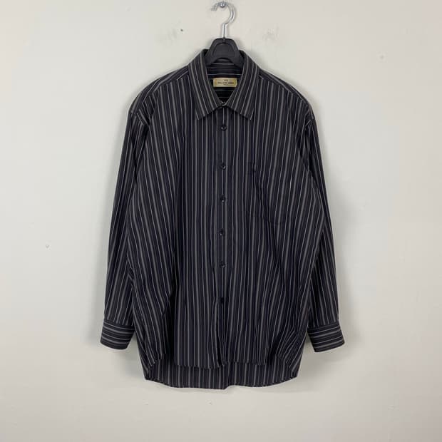 발렌시아가 90s bb로고 스트라이프 셔츠 L