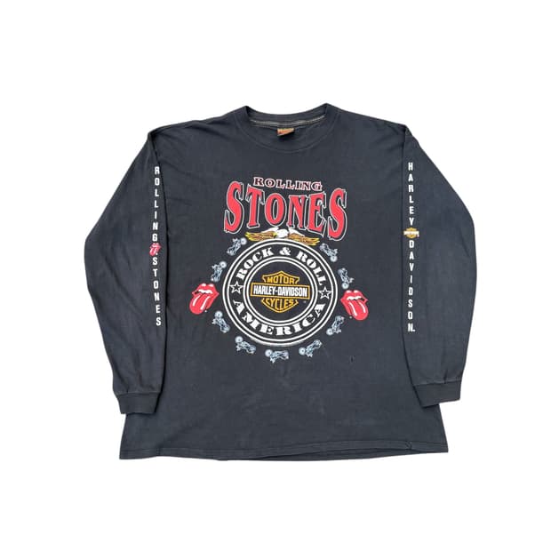 빈티지 90s 롤링스톤즈x할리데이비슨 롱슬리브