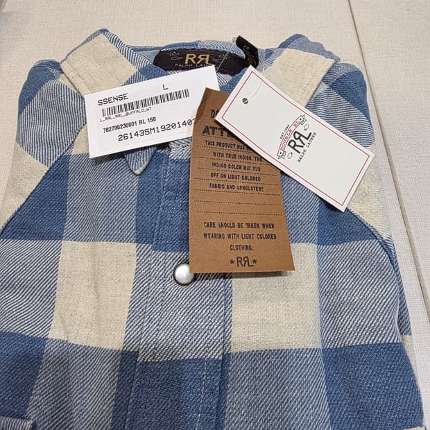 RRL 랄프로렌 플래드 트윌 웨스턴 이동휘 체크