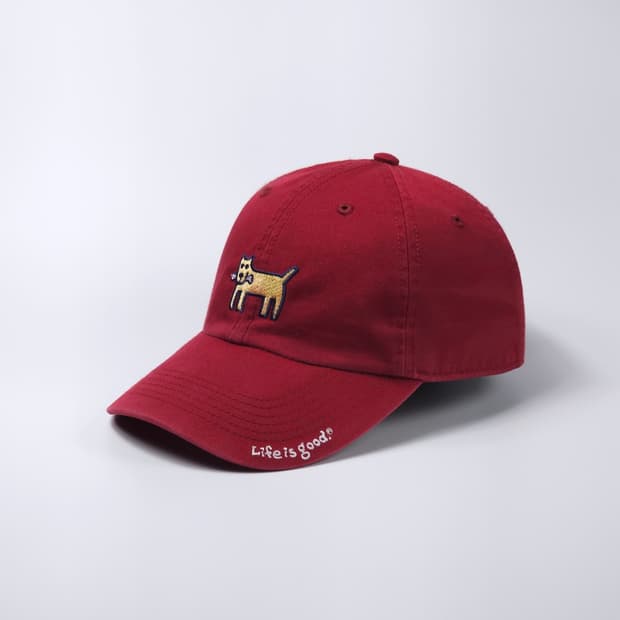 라이프이즈굿 레드 아메리칸 빈티지 볼캡 모자