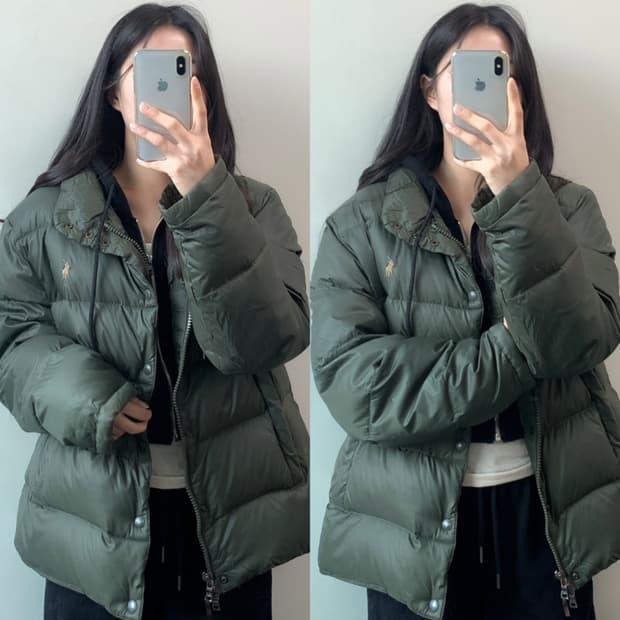 폴로 다운 패딩
