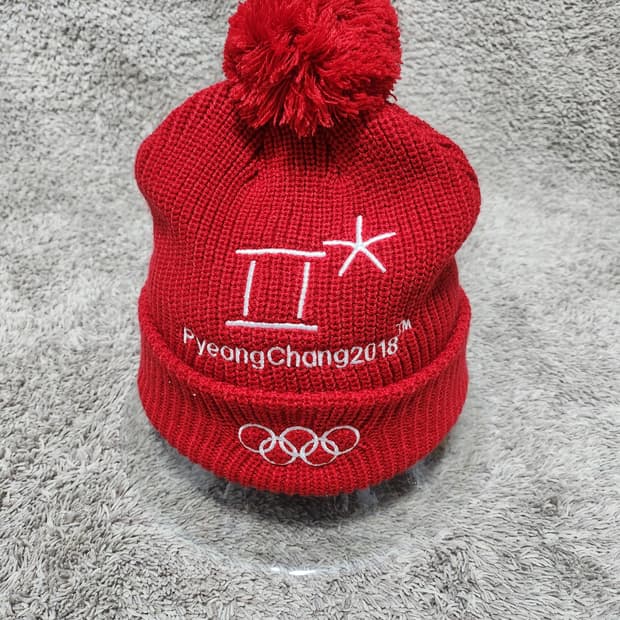 평창 올림픽 2018 빨간색 털비니 새제품