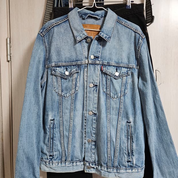 리바이스 프리미엄 청자켓 빅E 탭 L