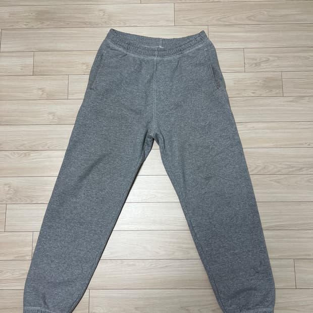 스투시 회색 플리스 조거