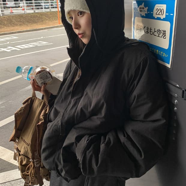 [택o 새상품] 나이니 카터2 후드 패딩 야상 점퍼