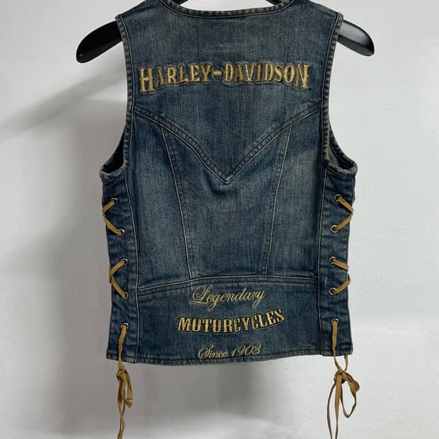할리데이비슨 우먼 데님 집업 베스트 (on.303)  