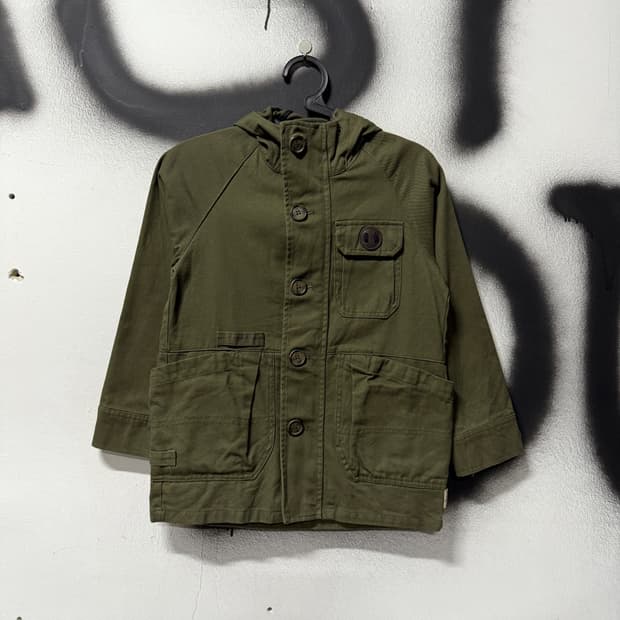 VTG 빈티지 밀리터리 멀티 포켓 크롭 후드 자켓