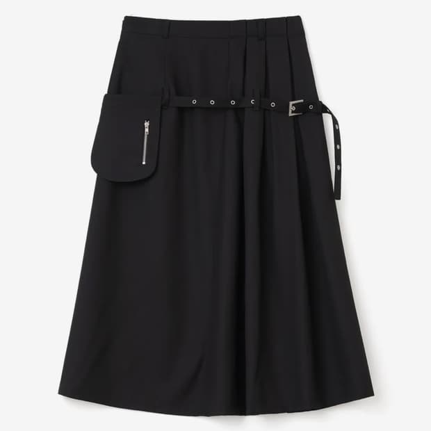 밀로우먼 벨트 포켓 미디 스커트 S