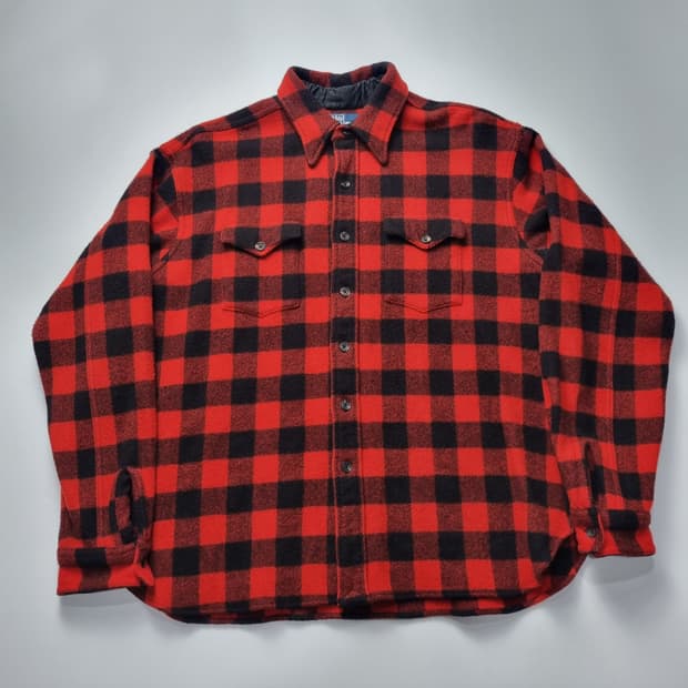 폴로 랄프로렌 버팔로 체크 울셔츠 XL