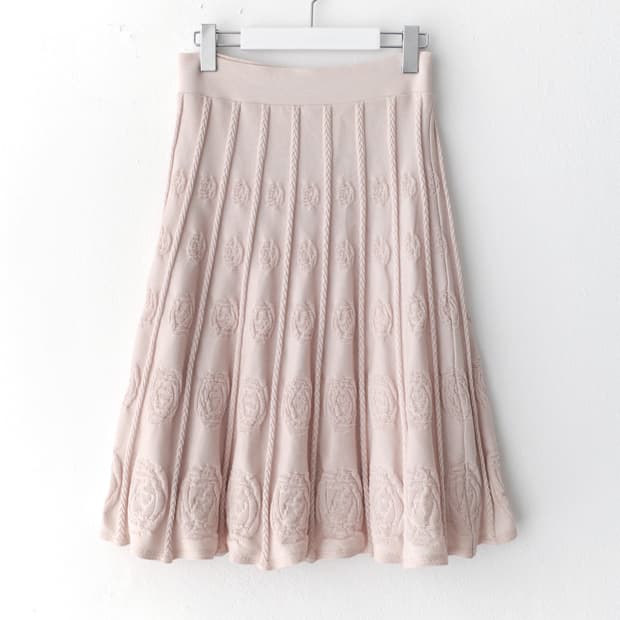 flower knit skirt 