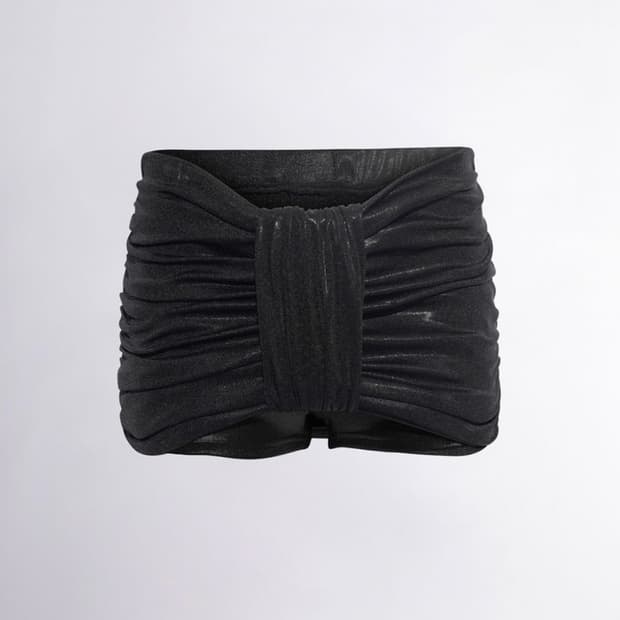 스컬프터 Metallic Bow Micro Skort Metal