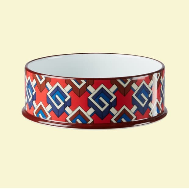 Gucci 구찌 라지 지오메트릭 G 프린트 펫 보울 (밥그릇)