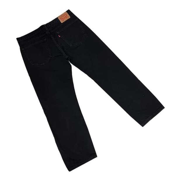 리바이스 505 블랭크탭 블랙 흑청 데님 팬츠 36