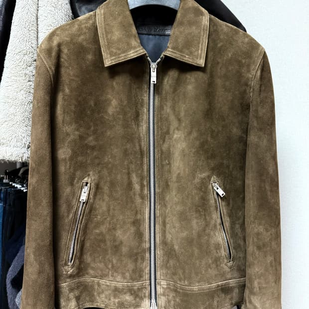 느와르 라르메스 스탠다드 스웨이드 자켓 카키브라운 48