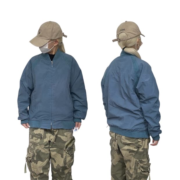 빈티지 90s bulook 올드스쿨 바시티 점퍼 바람막이 자켓 L
